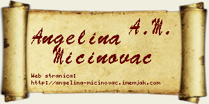 Angelina Mićinovac vizit kartica